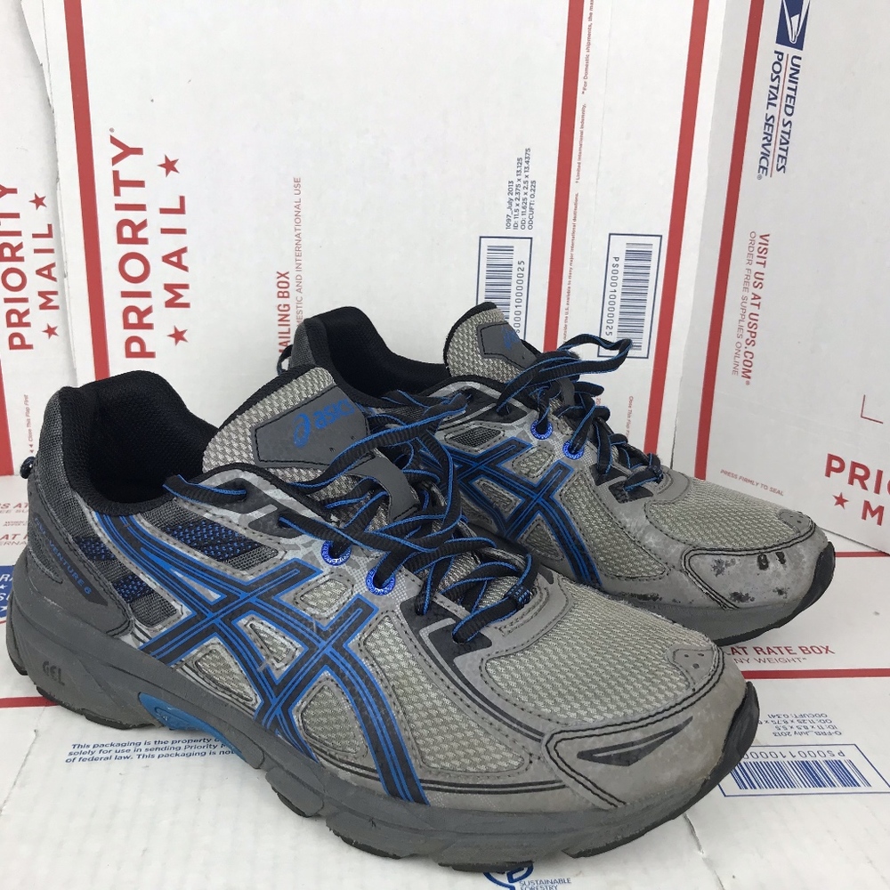 Asics Mens Venture 6 Blue Shoes T7G1N Size 8